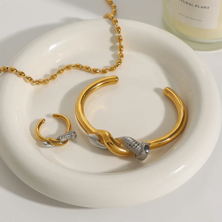 Twisted Elegance Dual Bangle