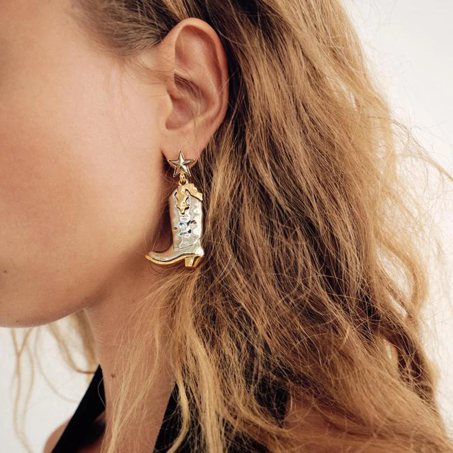 Celestial Cowboy Boot Earrings