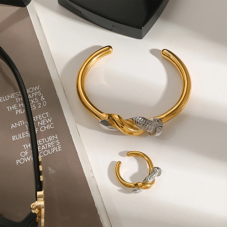 Twisted Elegance Dual Bangle