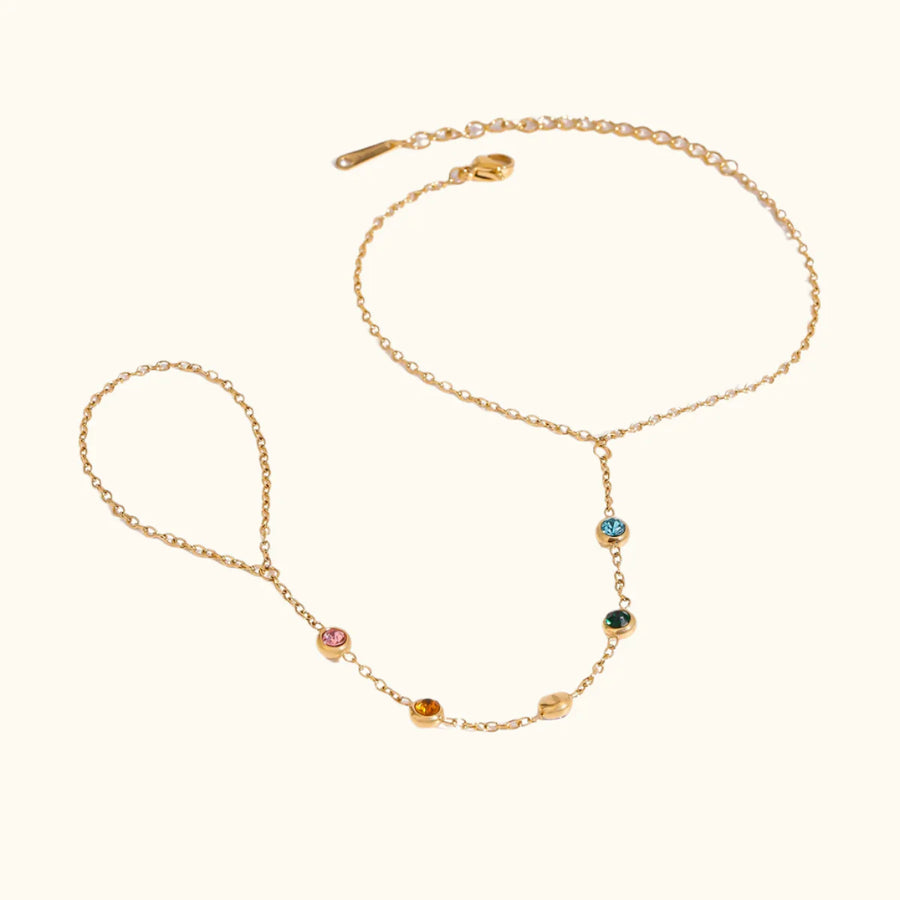 Radiant Gemstone Hand Chain