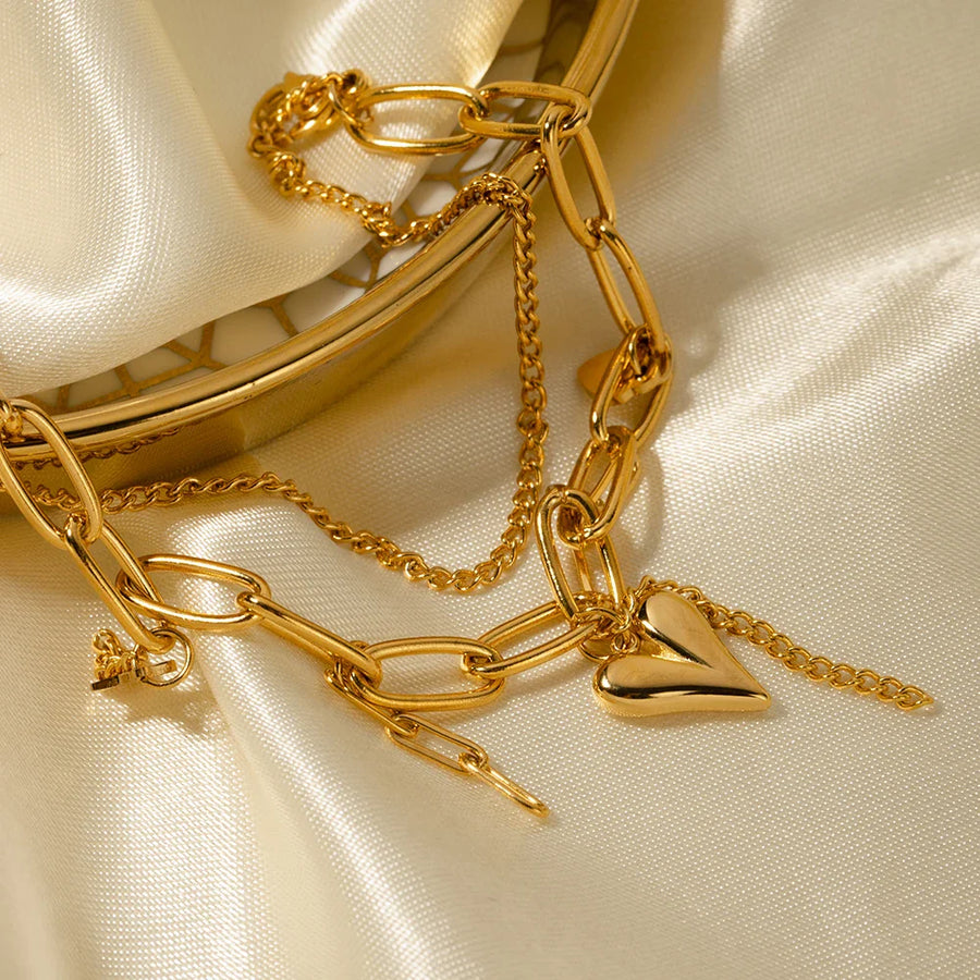 Intertwined Heart Charm Bracelet