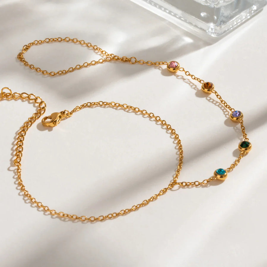 Radiant Gemstone Hand Chain
