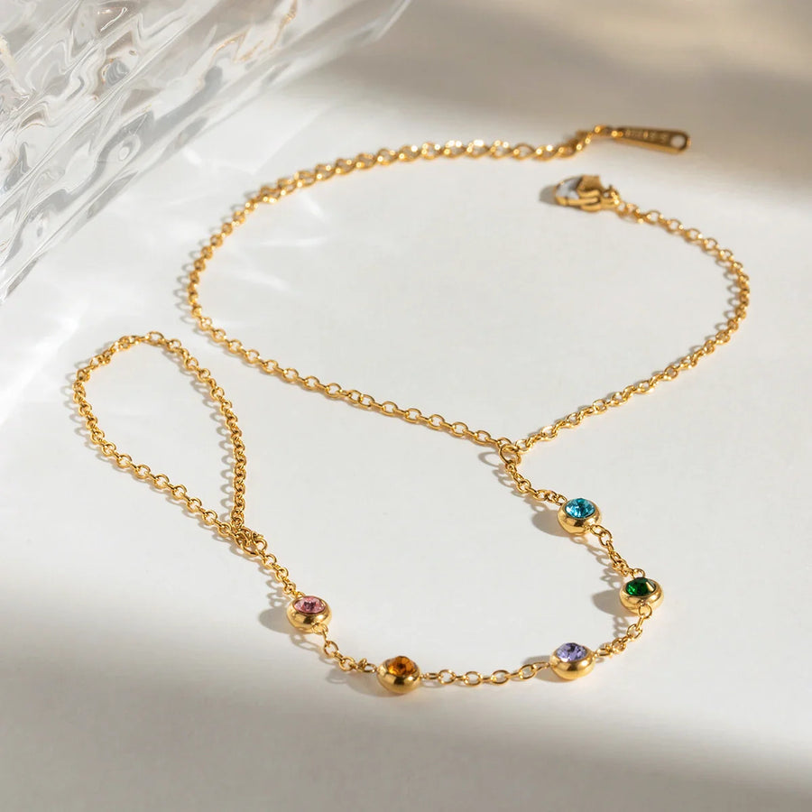 Radiant Gemstone Hand Chain